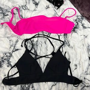 Two bikini tops, never worn